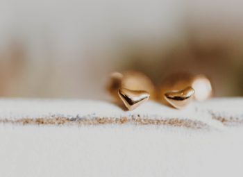 Herz Ohrstecker Gold