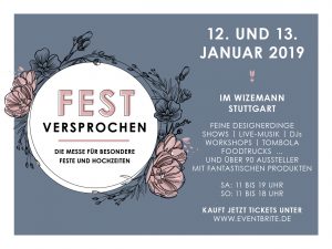 Festversprochen Hochzeitsmesse 12+13 Jaunar 2019 alternative Dienstkeister, Öko Hochzeit, Bio Hochzeit, Fair Trade Gold, Fair Trade Trauringe, 